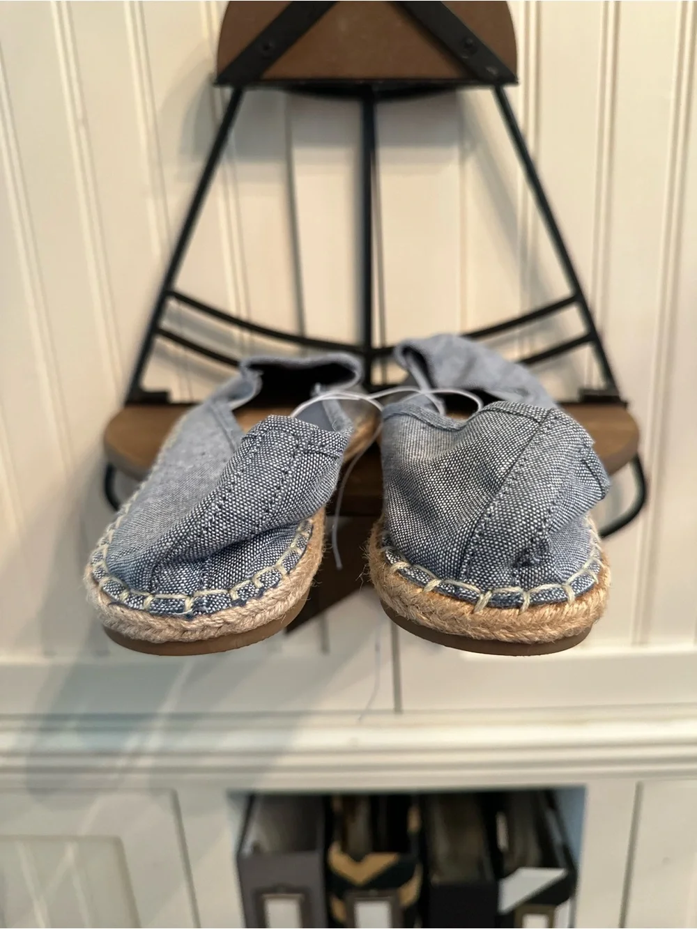 NWOT Old Navy Light Blue Canvas Espadrille Flats Size 10